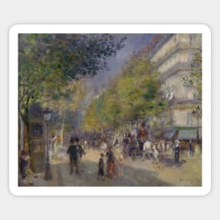 The Grands Boulevards by Auguste Renoir Magnet